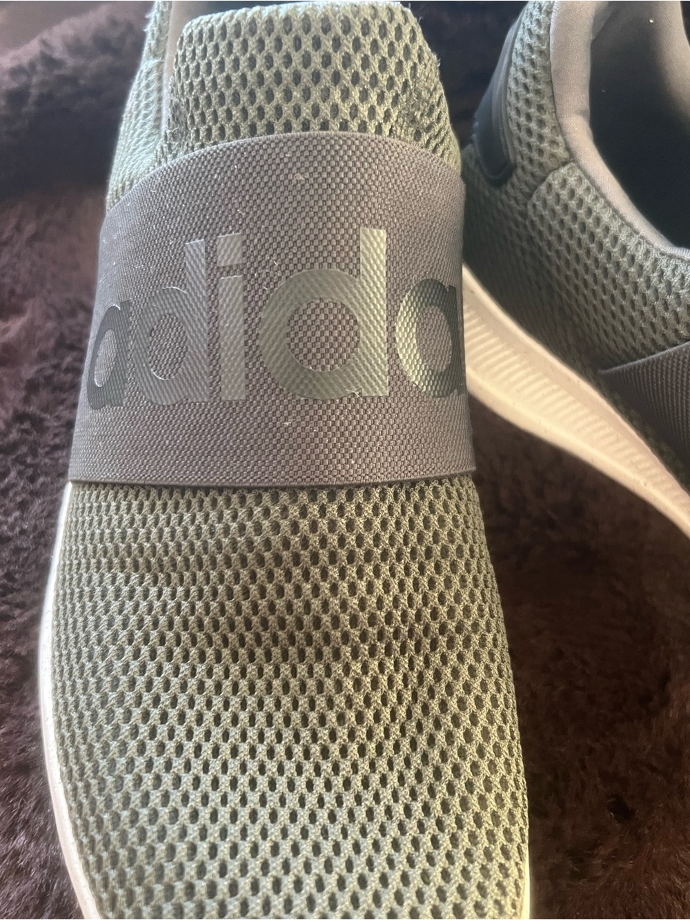 adidas Men’s Slip-On Athletic Sneakers in Olive